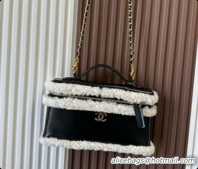Purchase Chanel Vanity with Chain in Calfskin and Wool CH100871 Black 2026