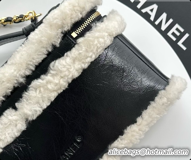 Purchase Chanel Vanity with Chain in Calfskin and Wool CH100871 Black 2026