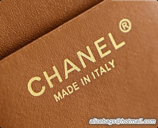 Top Quality Chanel Suede Calfskin Small Maxi Flap Bag AS6281 Caramel Brown 2026