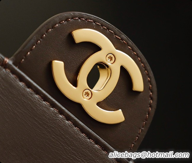 Grade Quality Chanel Suede Calfskin Small Maxi Flap Bag AS6281 Coffee Brown 2026