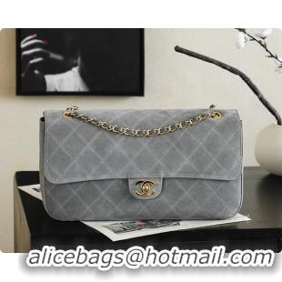 Luxury Cheap Chanel Suede Calfskin Small Maxi Flap Bag AS6281 Grey 2026