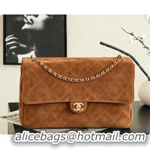 Classic Hot Chanel Suede Calfskin Large Maxi Flap Bag AS6234 Caramel Brown 2026