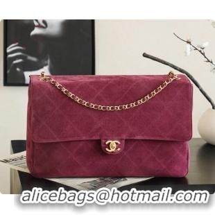 Low Price Chanel Suede Calfskin Large Maxi Flap Bag AS6234 Rose Purple 2026