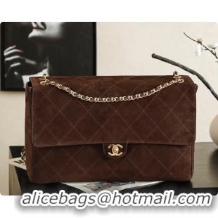 Luxury Discount Chanel Suede Calfskin Large Maxi Flap Bag AS6234 Coffee Brown 2026