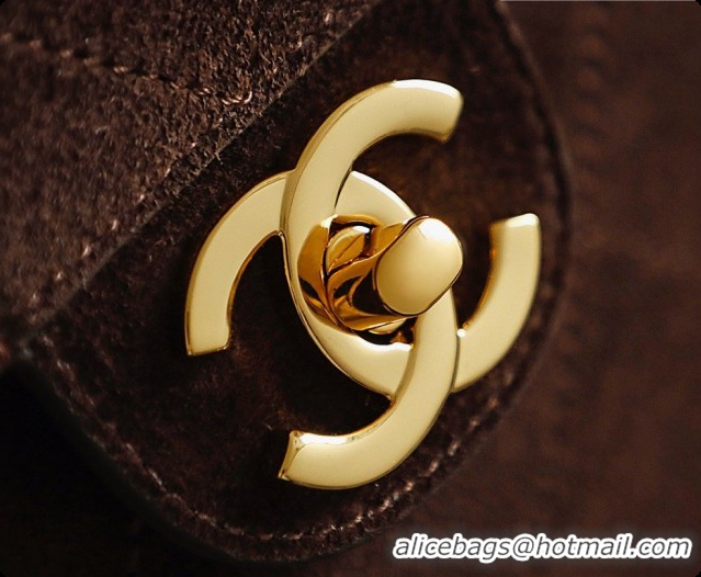 Luxury Discount Chanel Suede Calfskin Large Maxi Flap Bag AS6234 Coffee Brown 2026