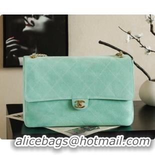 Charming Chanel Suede Calfskin Large Maxi Flap Bag AS6234 Mint Green 2026