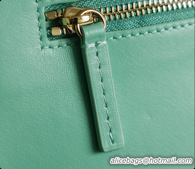 Charming Chanel Suede Calfskin Large Maxi Flap Bag AS6234 Mint Green 2026