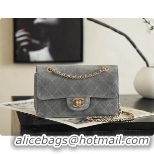 Buy New Cheap Chanel Mini Maxi Flap Bag in Suede AS6626 Grey 2026