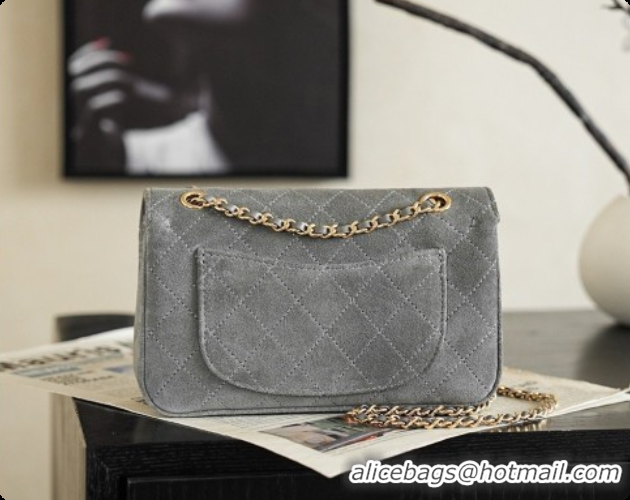Buy New Cheap Chanel Mini Maxi Flap Bag in Suede AS6626 Grey 2026