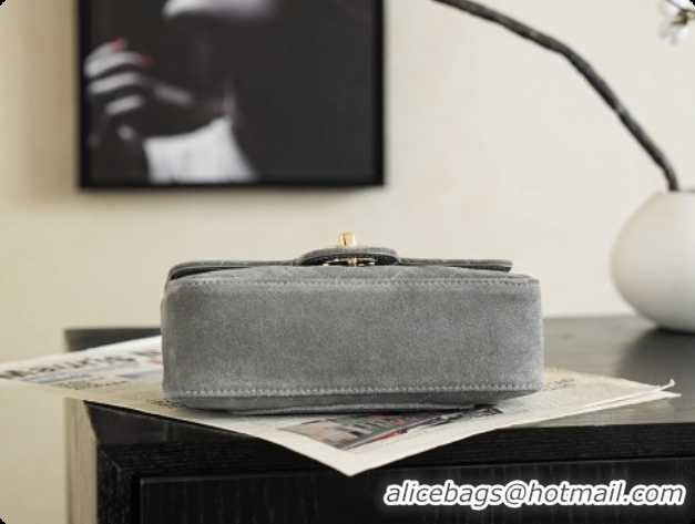Buy New Cheap Chanel Mini Maxi Flap Bag in Suede AS6626 Grey 2026