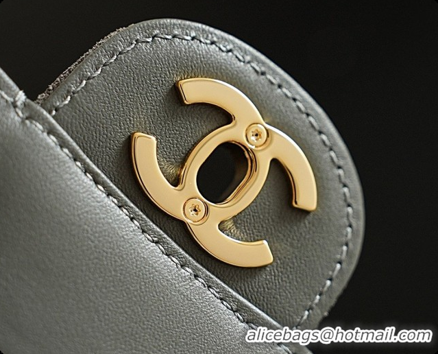 Buy New Cheap Chanel Mini Maxi Flap Bag in Suede AS6626 Grey 2026