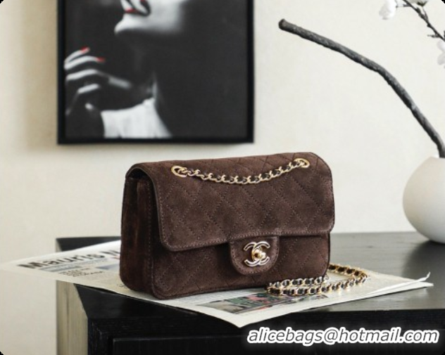 Good Product Chanel Mini Maxi Flap Bag in Suede AS6626 Coffee Brown 2026