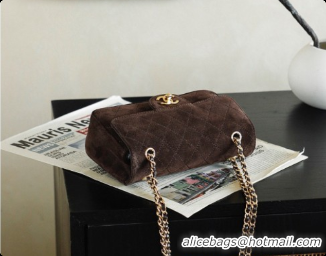 Good Product Chanel Mini Maxi Flap Bag in Suede AS6626 Coffee Brown 2026