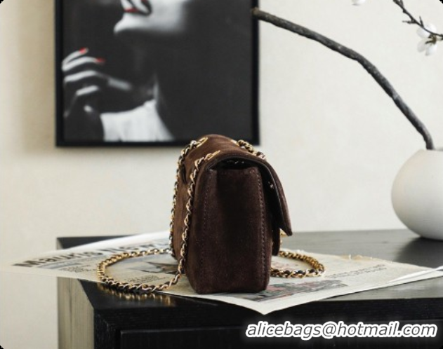 Good Product Chanel Mini Maxi Flap Bag in Suede AS6626 Coffee Brown 2026