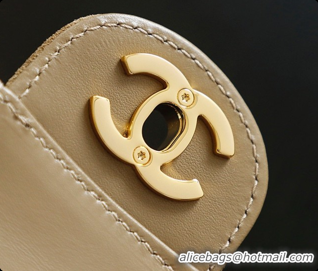 Stylish Chanel Mini Maxi Flap Bag in Suede AS6626 Beige 2026