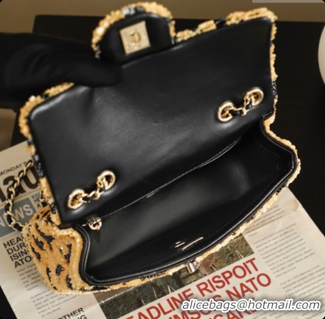 Popular Style Chanel Mini Flap Bag in Sequins CH100917 Leopard 2026