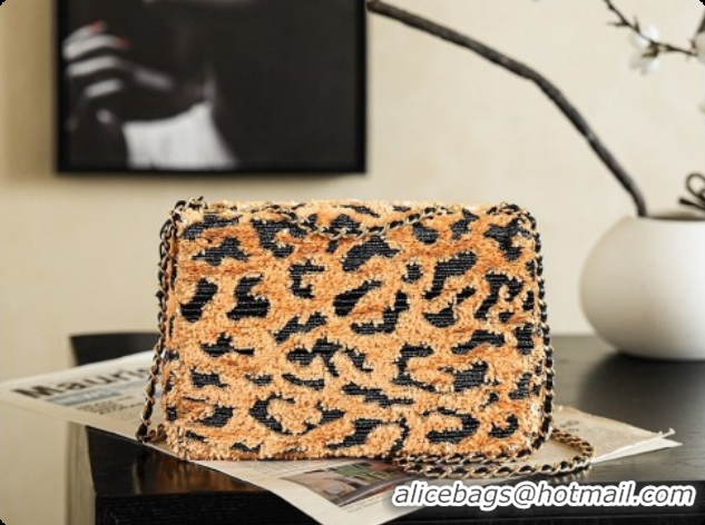 Popular Style Chanel Mini Flap Bag in Sequins CH100917 Leopard 2026