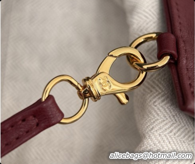Grade Quality Chanel Shopping Bag in Suede AS6475 Burgundy 2026