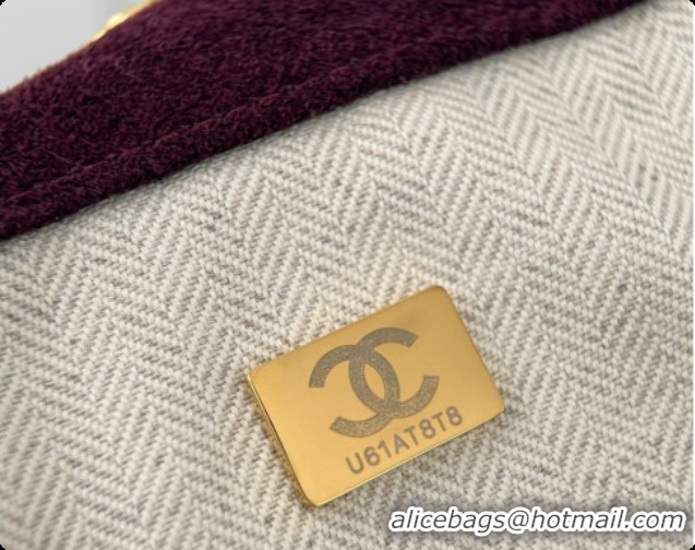 Grade Quality Chanel Shopping Bag in Suede AS6475 Burgundy 2026