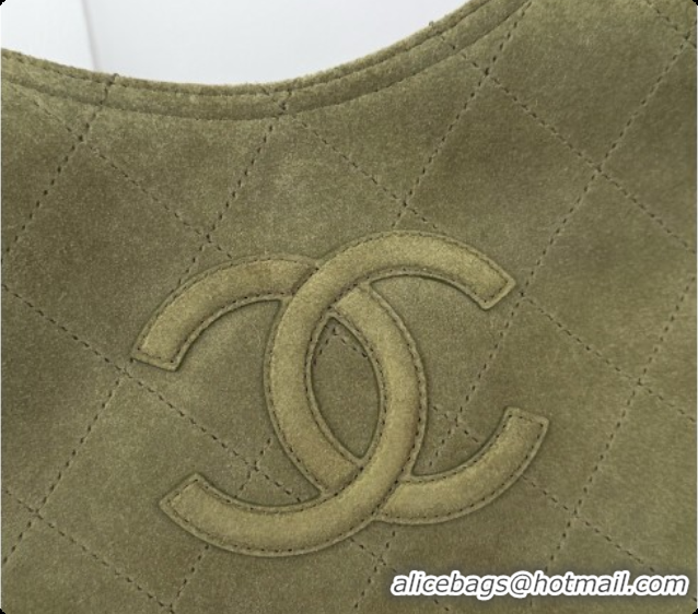 Best Grade Chanel Shopping Bag in Suede AS6475 Green 2026