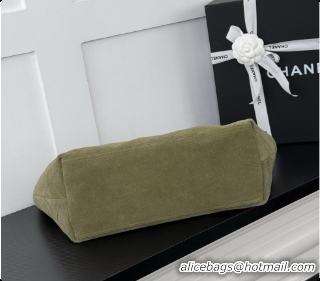 Best Grade Chanel Shopping Bag in Suede AS6475 Green 2026