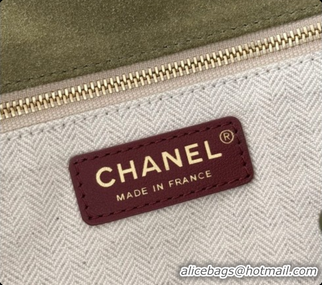 Best Grade Chanel Shopping Bag in Suede AS6475 Green 2026