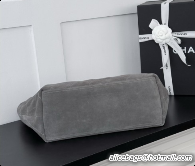 Low Price Chanel Shopping Bag in Suede AS6475 Grey 2026