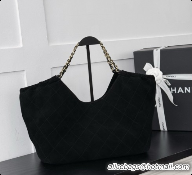 Good Quality Chanel Shopping Bag in Suede AS6475 Black 2026