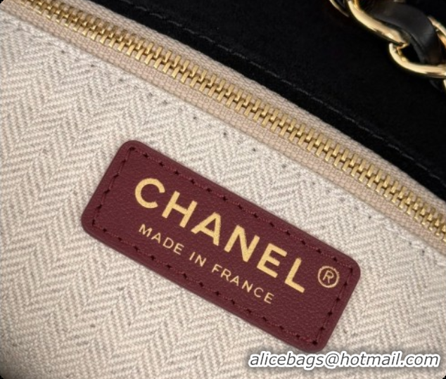 Good Quality Chanel Shopping Bag in Suede AS6475 Black 2026