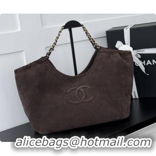 Unique Style Chanel Shopping Bag in Suede AS6475 Coffee Brown 2026