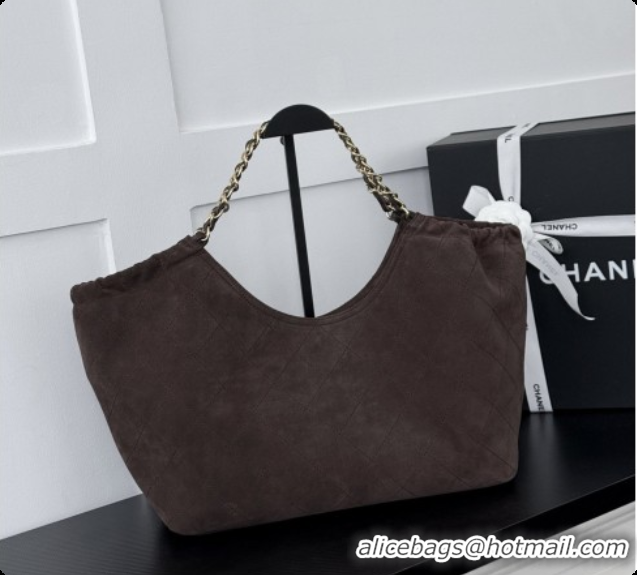Unique Style Chanel Shopping Bag in Suede AS6475 Coffee Brown 2026