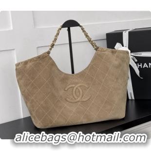 Good Looking Chanel Shopping Bag in Suede AS6475 Light Brown 2026