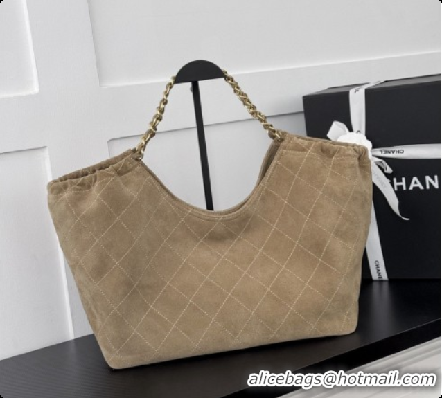 Good Looking Chanel Shopping Bag in Suede AS6475 Light Brown 2026