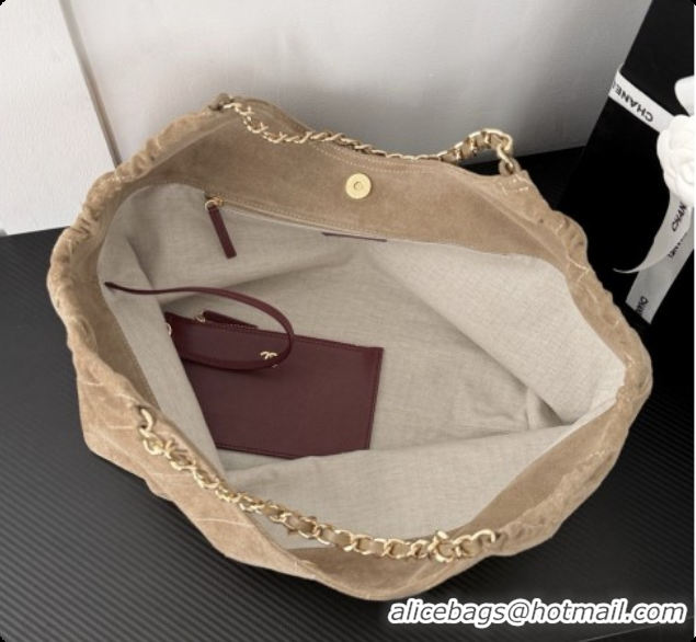 Good Looking Chanel Shopping Bag in Suede AS6475 Light Brown 2026