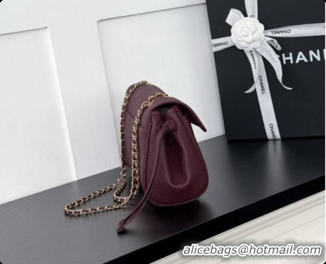 Best Product Chanel Large Flap Bag in Grained Calfskin AS6427 Burgundy 2026