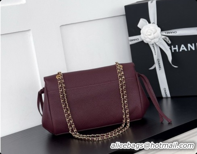 Best Product Chanel Large Flap Bag in Grained Calfskin AS6427 Burgundy 2026