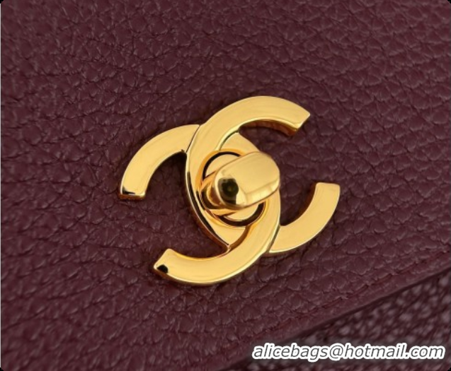 Best Product Chanel Large Flap Bag in Grained Calfskin AS6427 Burgundy 2026