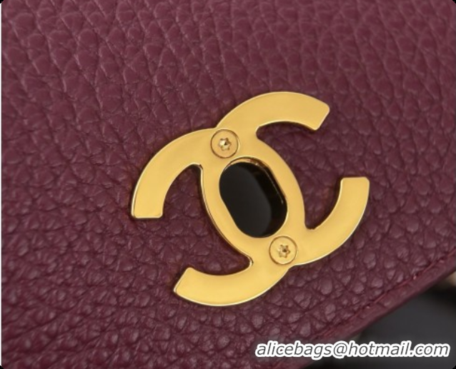 Best Product Chanel Large Flap Bag in Grained Calfskin AS6427 Burgundy 2026