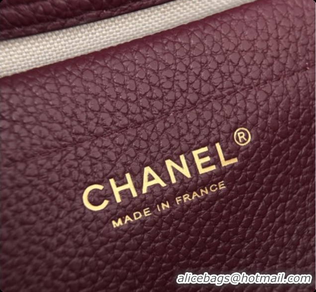 Best Product Chanel Large Flap Bag in Grained Calfskin AS6427 Burgundy 2026