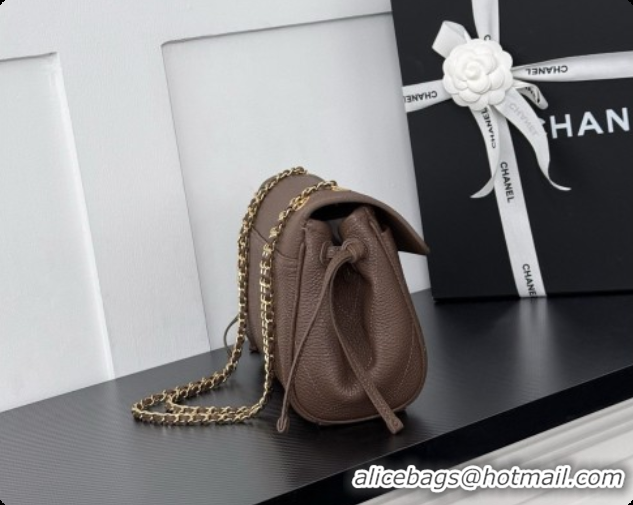 Good Taste Chanel Large Flap Bag in Grained Calfskin AS6427 Khaki Grey 2026
