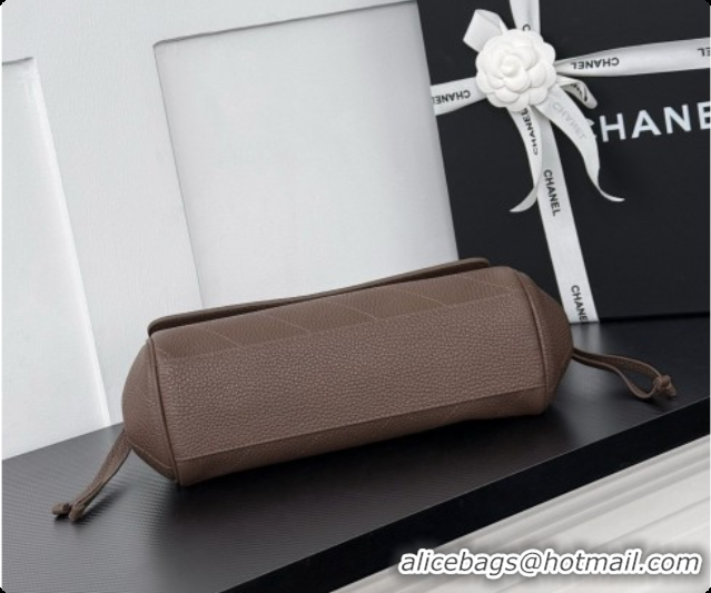 Good Taste Chanel Large Flap Bag in Grained Calfskin AS6427 Khaki Grey 2026