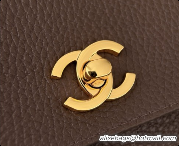 Good Taste Chanel Large Flap Bag in Grained Calfskin AS6427 Khaki Grey 2026