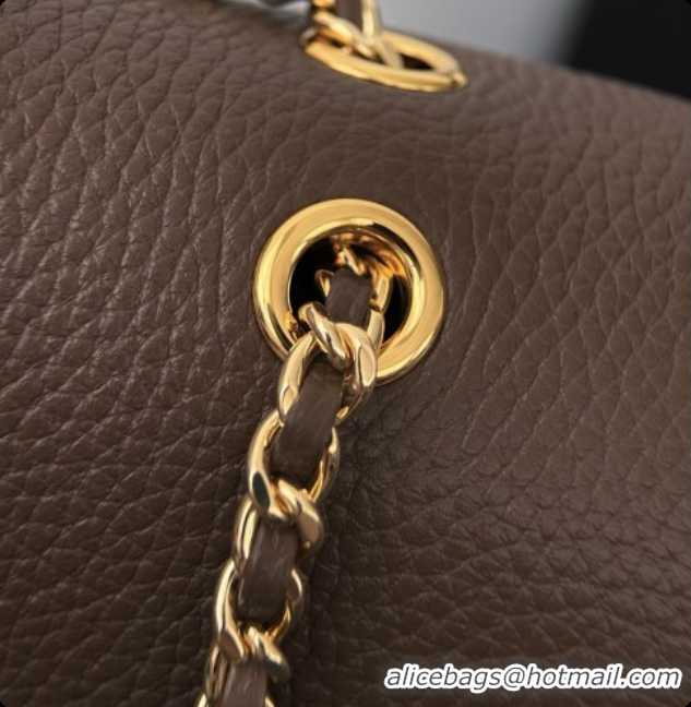 Good Taste Chanel Large Flap Bag in Grained Calfskin AS6427 Khaki Grey 2026