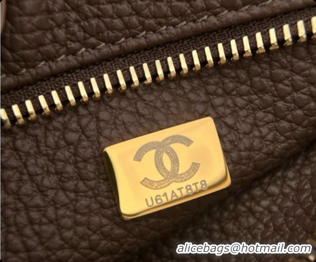 Good Taste Chanel Large Flap Bag in Grained Calfskin AS6427 Khaki Grey 2026