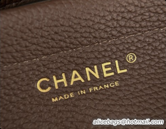 Good Taste Chanel Large Flap Bag in Grained Calfskin AS6427 Khaki Grey 2026