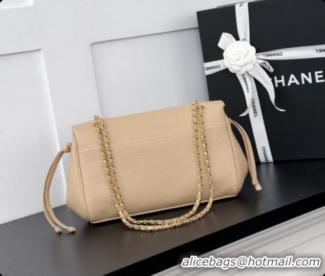 Luxurious Chanel Large Flap Bag in Grained Calfskin AS6427 Beige 2026