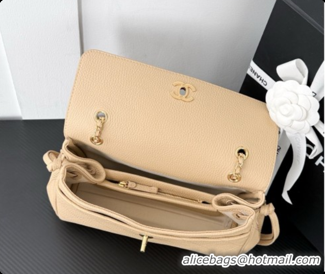 Luxurious Chanel Large Flap Bag in Grained Calfskin AS6427 Beige 2026