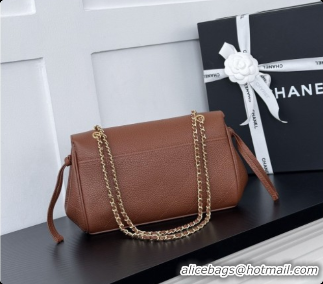 Pretty Style Chanel Large Flap Bag in Grained Calfskin AS6427 Brown 2026