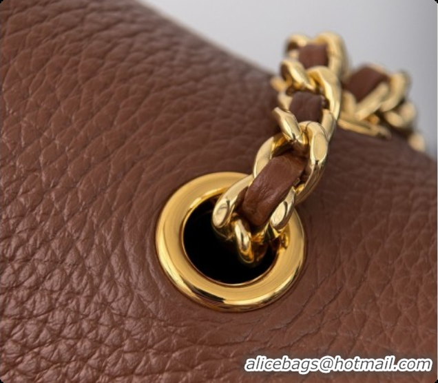 Pretty Style Chanel Large Flap Bag in Grained Calfskin AS6427 Brown 2026