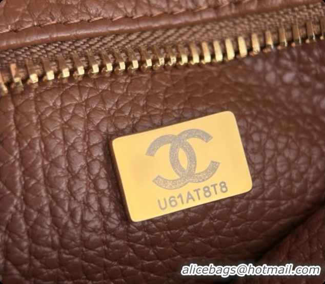 Pretty Style Chanel Large Flap Bag in Grained Calfskin AS6427 Brown 2026